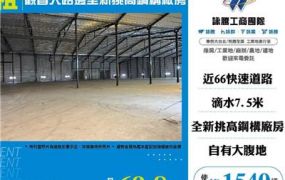 觀音大路邊全新挑高鋼構廠房