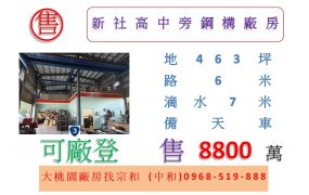 新社高中旁鋼構廠房