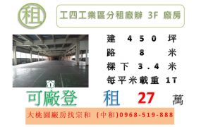 工四工業區分租廠辦3F