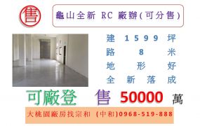 龜山全新RC廠辦(可分售)