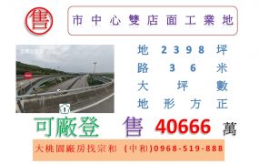市中心雙店面工業地