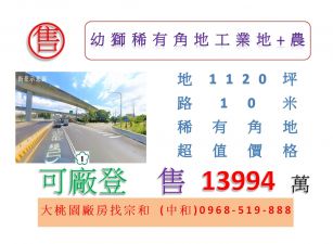 幼獅稀有角地工業地+農