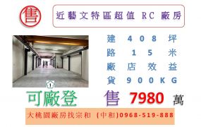 近藝文特區超值RC廠房