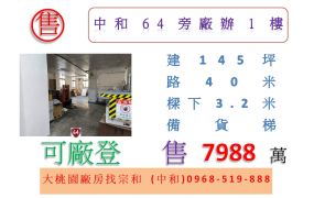 中和64旁廠辦1樓