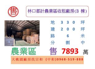 林口都計農業區收租廠房(B棟)