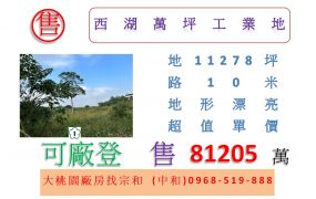 西湖萬坪工業地