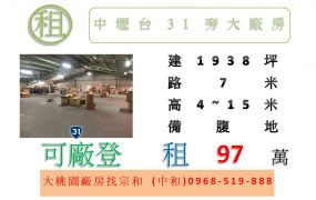 中壢台31旁大廠房