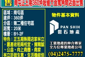 南屯正五期360坪超值大面寬角間店面出售
