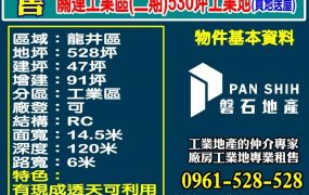 關連工業區(二期)530坪工業地(買地送屋)