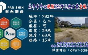 🔥太平市中心｜絕版｜782坪｜乙種工業空地🔥火熱釋出🔥