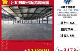 觀音台61.66新穎挑高鋼構廠房