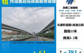 內湖馬路旁挑高廠辦展間