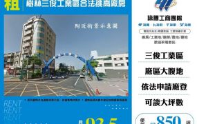 樹林三俊工業區合法挑高廠房/A區