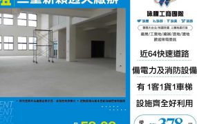 三重新穎透天廠辦1樓+夾層