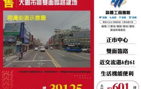 大園市區雙面臨路建地