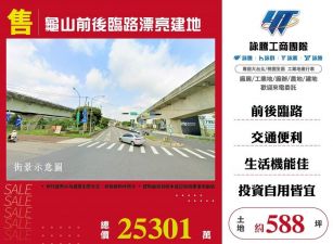 龜山前後臨路漂亮建地/雙北桃園新竹苗栗工業地廠房買賣出租
