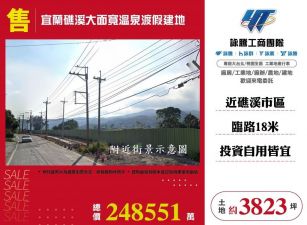 宜蘭礁溪大面寬溫泉渡假建地/雙北桃園新竹苗栗工業地廠房買賣出租