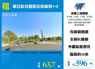 華亞科技園區全新廠辦1+2/雙北桃園新竹苗栗工業地廠房買賣出租