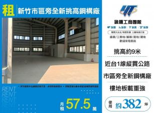 新竹市區旁全新挑高鋼構廠房(F棟分租)/雙北桃園新竹苗栗工業地廠房買賣出租
