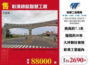 彰濱綠能智慧工廠/雙北桃園新竹苗栗工業地廠房買賣出租