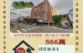 台中北區中國醫院三房-10／8開標