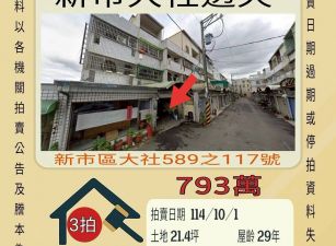 新市區大社透天-10／1開標