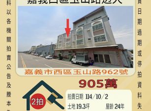 嘉義玉山路店面-10／2開標