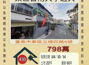 台南東區台南大學透天-10／14開標